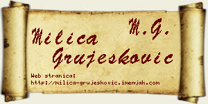 Milica Grujesković vizit kartica